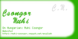 csongor muhi business card